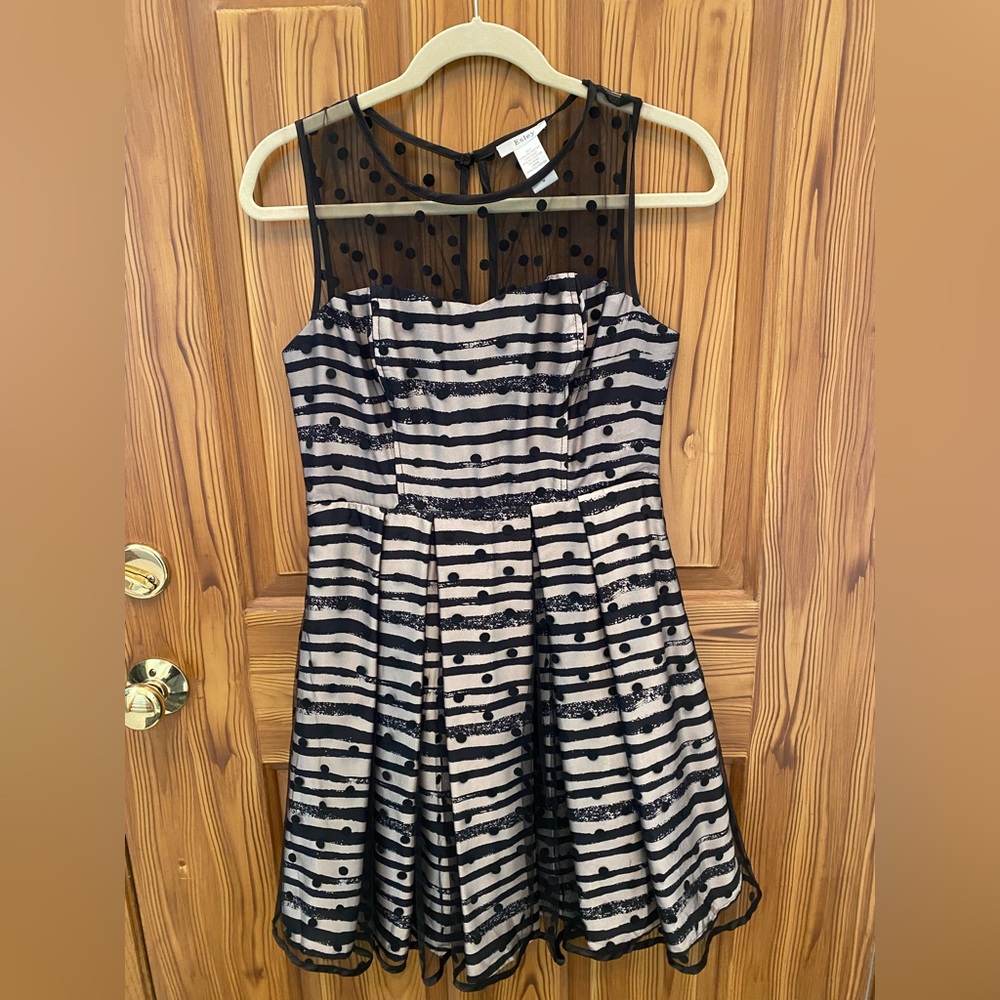 Black and Gold Mini Dress
